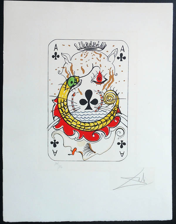 Salvador Dali - Playing Cards - Playing Cards Clubs - Ace of Clubs