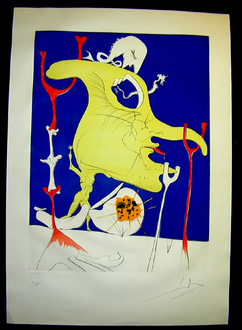 Salvador Dali - The Conquest of the Cosmos II - The last comer from the last planet