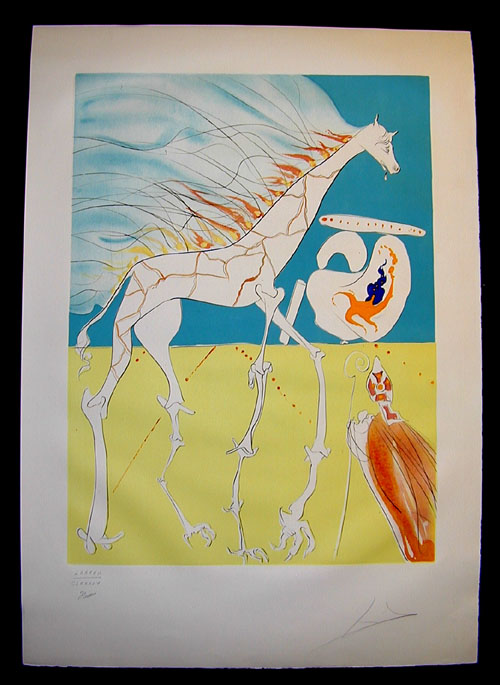 Salvador Dali - The Conquest of the Cosmos II - Saturnian Giraffe