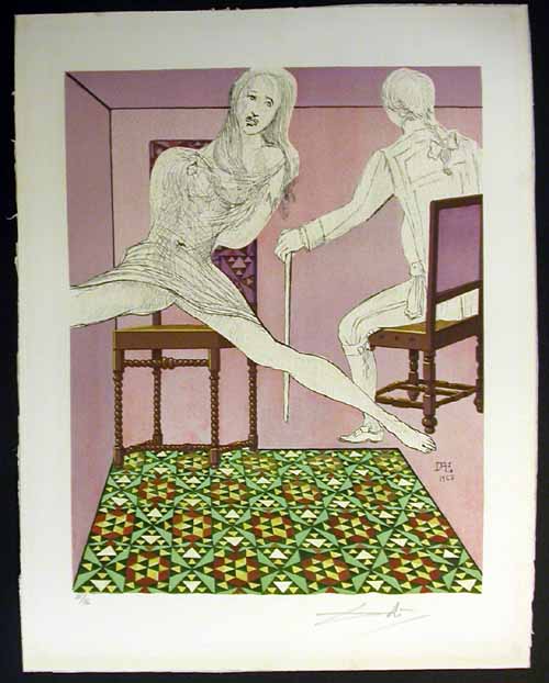 Salvador Dali - Marquis de Sade - Marianne and the Chevalier
