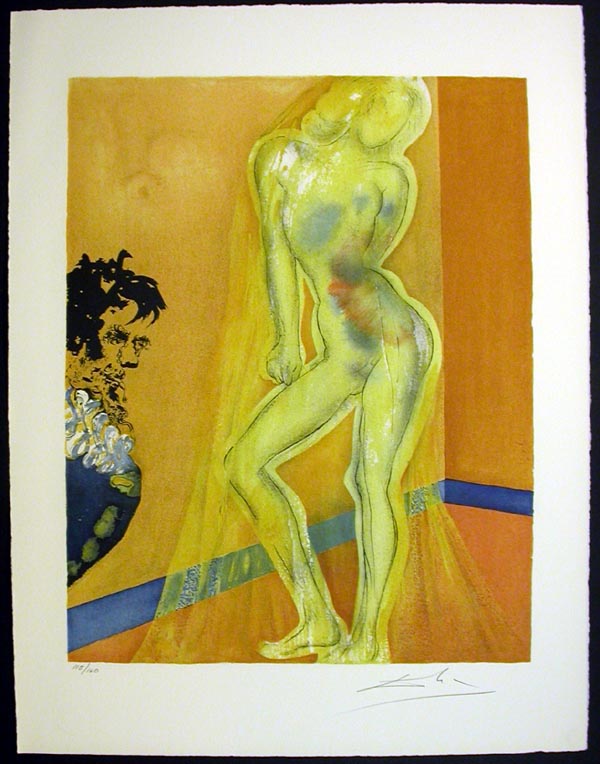 Salvador Dali - Marquis de Sade - Allegory: "The Chevalier's Dream of Cecile"