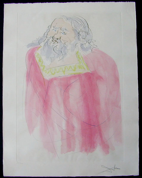 Salvador Dali - Our Historical Heritage - Jeremiah drypoint etching