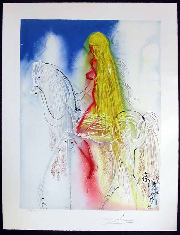 Salvador Dali - Dalinean Horses - Lady Godiva