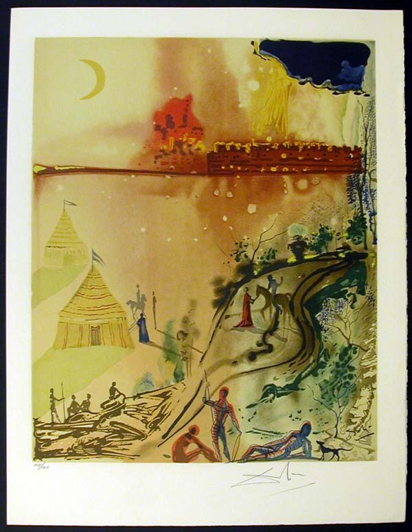 Salvador Dali - Marquis de Sade - The Arrival of Dumont