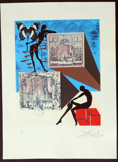 Salvador Dali - Memories of Surrealism Individual Photoliths - Dressed in the Nude in the Surrealist Fashion