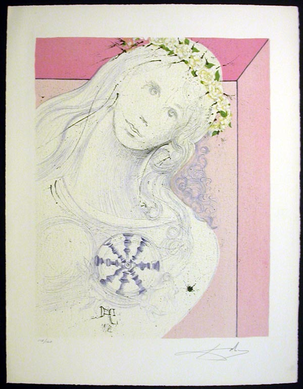 Salvador Dali - Marquis de Sade - Cesise Receives Germeuil's Letter
