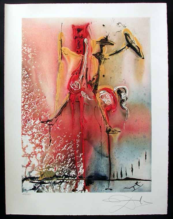 Salvador Dali - Dalinean Horses - Le Chevalier Moyenageux