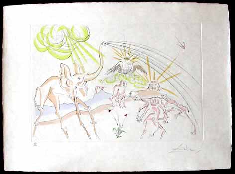 Salvador Dali - Le Bestiaire de La Fontaine - Les Animaux Malades de la Peste