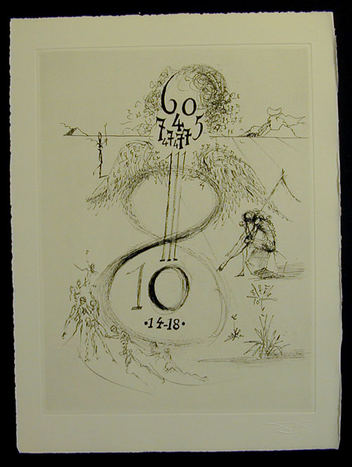 Salvador Dali - Secret Poems by Guillaume Apollinaire - The War 1914 - 1918
