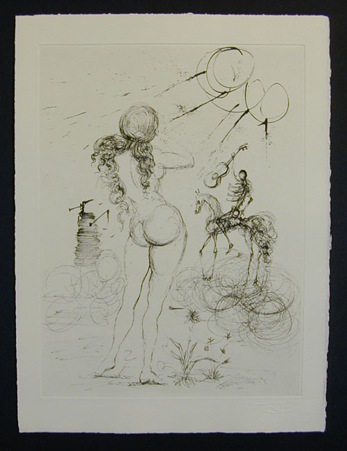 Salvador Dali - Secret Poems by Guillaume Apollinaire - Nude, Horse and Death