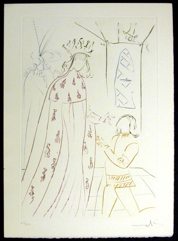 Salvador Dali - La Quete du Graal - The Knighting of Lancelot
