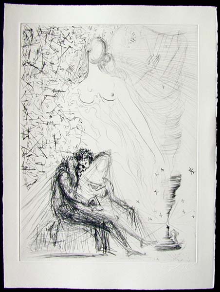 Salvador Dali - Les Amours de Cassandre - Le Couple a la Bougie