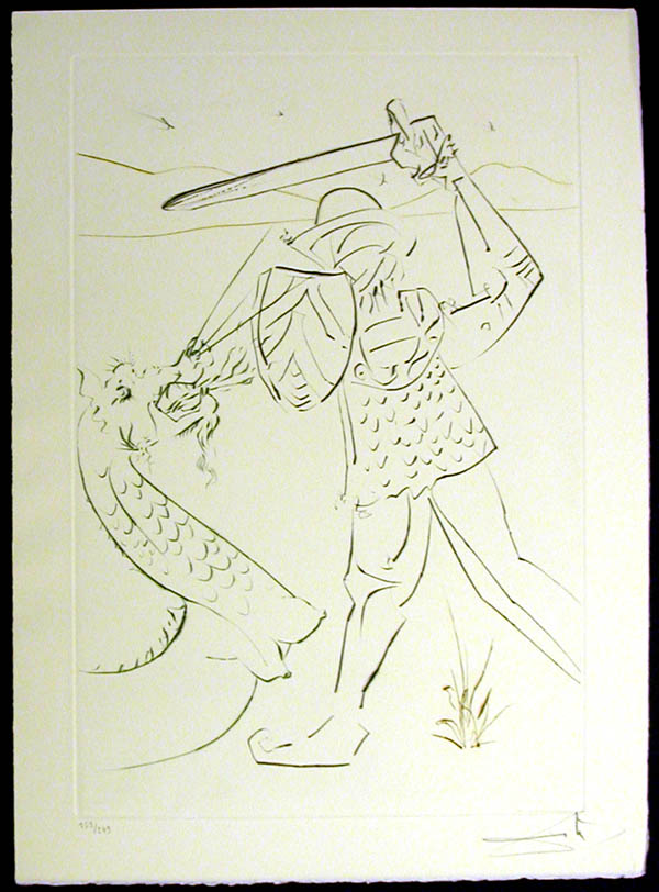 Salvador Dali - La Quete du Graal - The Fall of Lancelot