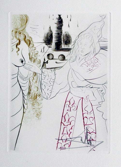 Salvador Dali - Le Decameron - La femme adultere