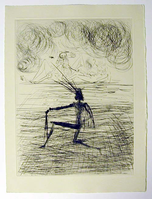 Salvador Dali - Faust - Chevalier a genou