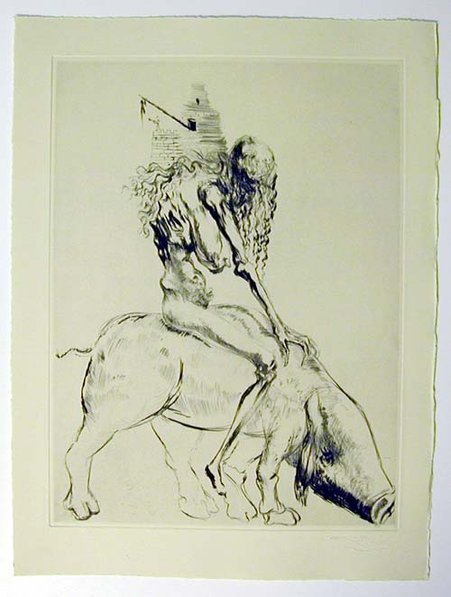 Salvador Dali - Faust - Femme au cochon