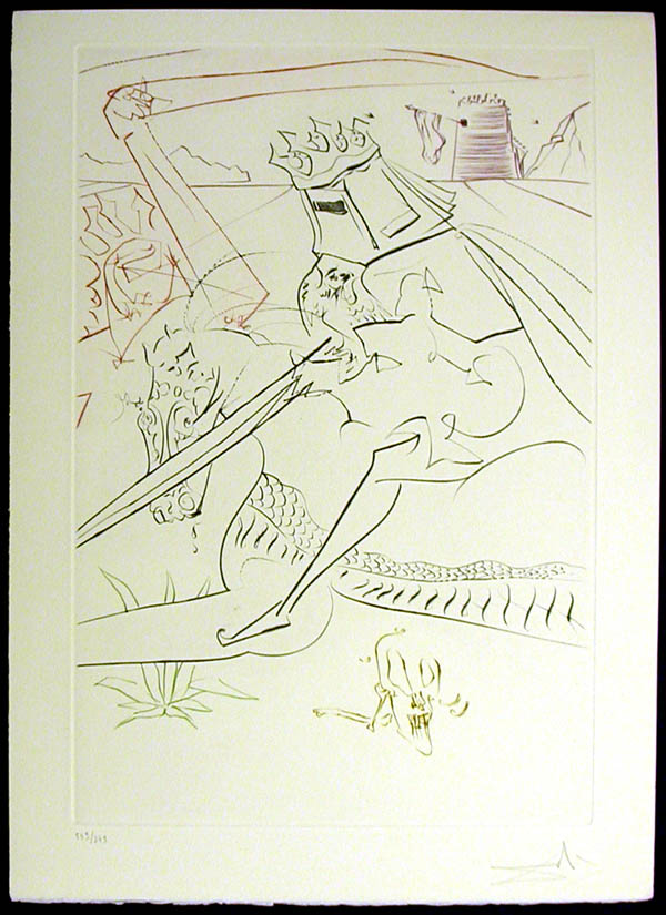 Salvador Dali - La Quete du Graal - The Black Knight