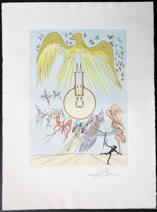 Salvador Dali - Hommage to Leonardo da Vinci - Light Bulb