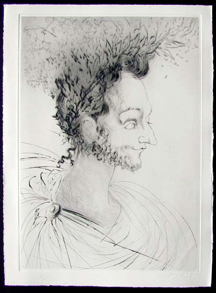 Salvador Dali - Les Amours de Cassandre - Portrait de Ronsard
