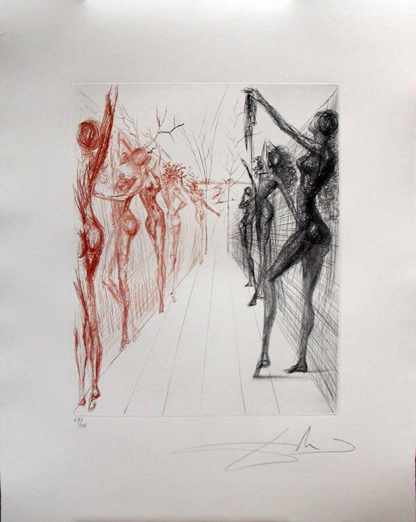 Salvador Dali - Hippies - The Corridor of Kathmandu, Le Couloir de Kathmandou