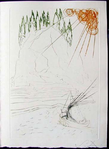 Salvador Dali - Tristan et Iseult - The Fight with Morhoult