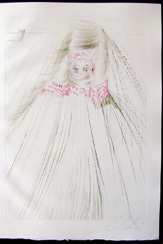 Salvador Dali - Tristan et Iseult - The queen with silk tunic