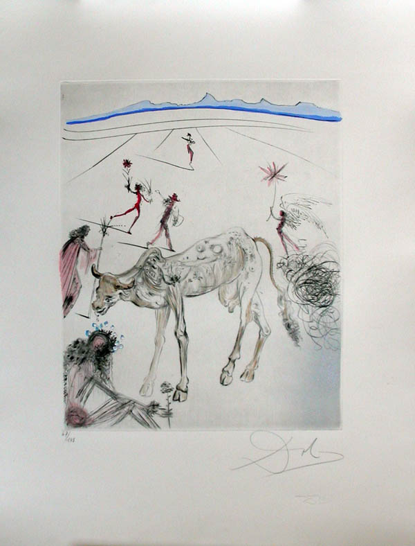 Salvador Dali - Hippies - The Sacred Cow, La vache sacree