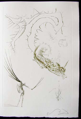 Salvador Dali - Tristan et Iseult - Tristan and the dragon