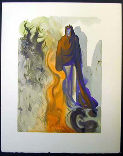 Salvador Dali - Divine Comedy - The Waterfall of the Phlegethon