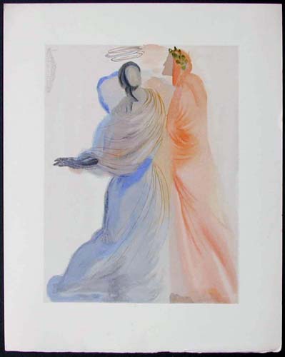 Salvador Dali - Divine Comedy - Beatrice Comforts the Poet