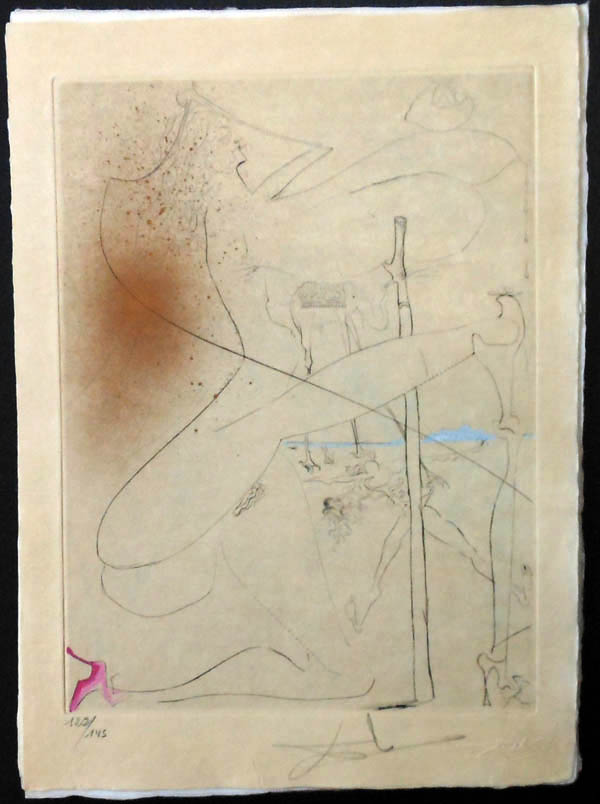 Salvador Dali - La Venus aux Fourrures - La Femme a la Bequille(Woman with a Crutch)