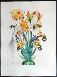 Salvador Dali - Surrealist Flowers, Florals - Narcussus + Phones, J