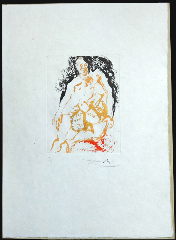 Salvador Dali - Huit Peches Capitaux or Eight Deadly Sins - Avarice