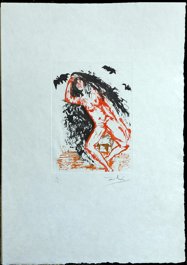 Salvador Dali - Huit Peches Capitaux or Eight Deadly Sins - Sloth